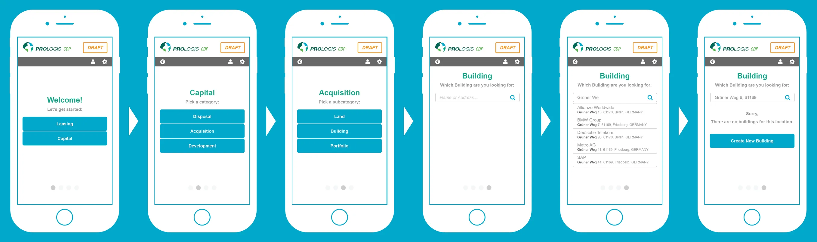 A prototype of the Capital Deployment Pipeline mobile app