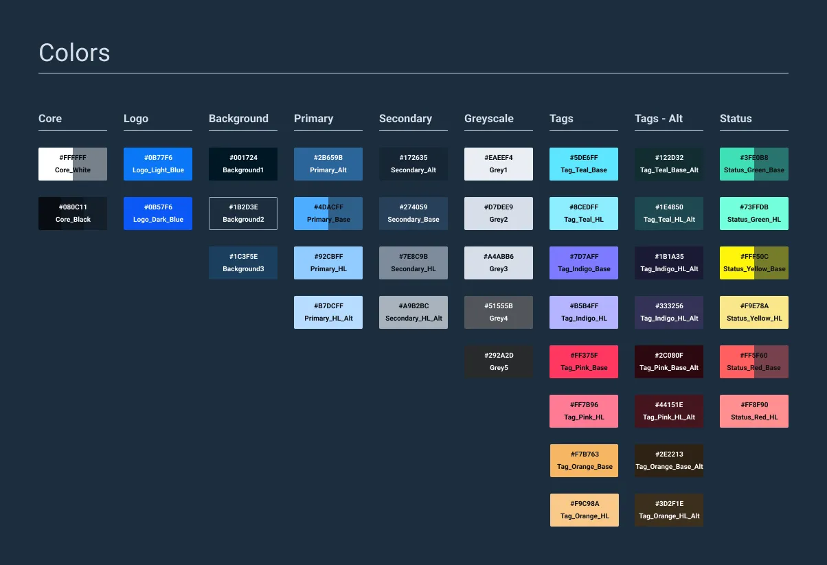 MoveIt Pro design system colors